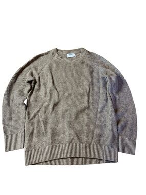 Old Navy SoSoft Waffle Knit Crewneck Sweater - Taupe Brown - Size Medium